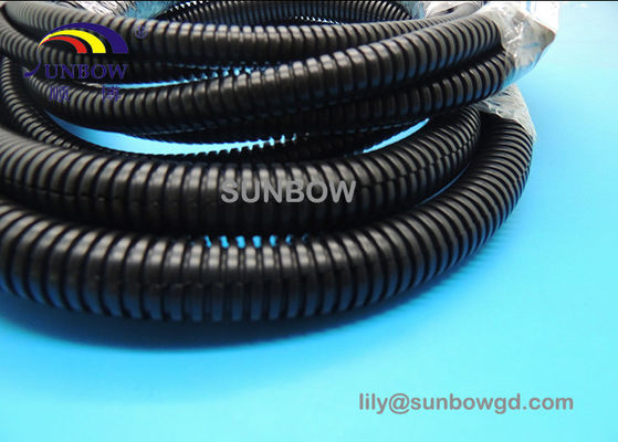 China Conducto eléctrico de los tubos acanalados flexibles partidos del plástico de RoHS proveedor